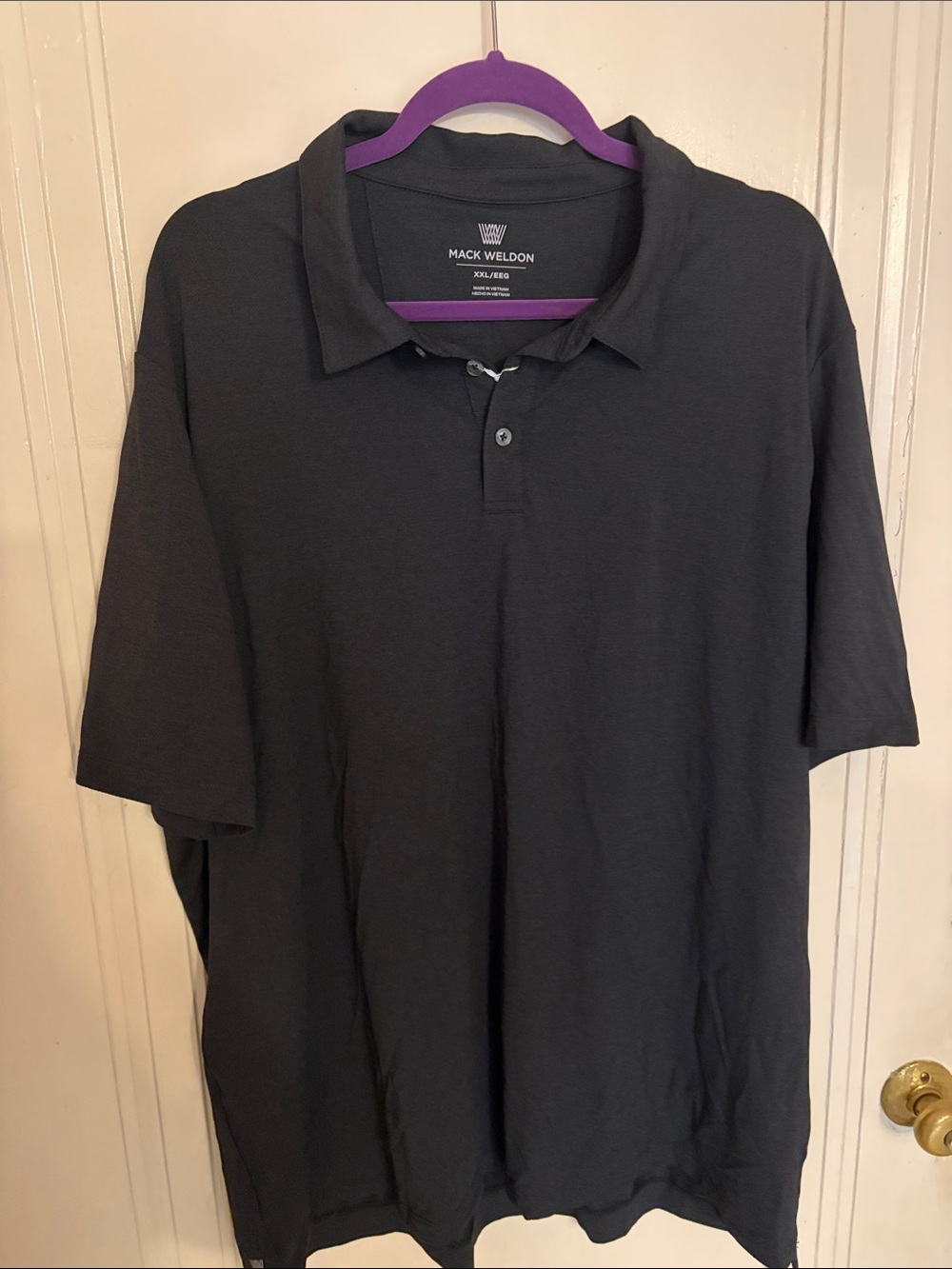 Mack Weldon Black Short-Sleeve Polo